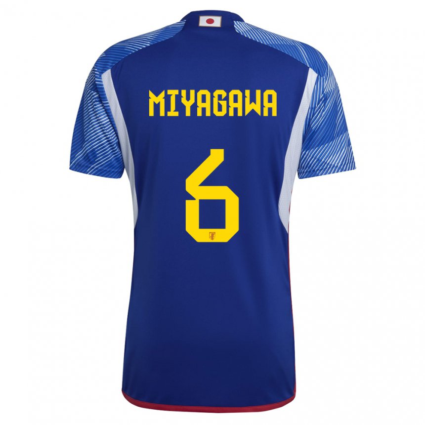 Enfant Maillot Japon Asato Miyagawa #6 Bleu Royal Tenues Domicile 22-24 T-shirt Suisse