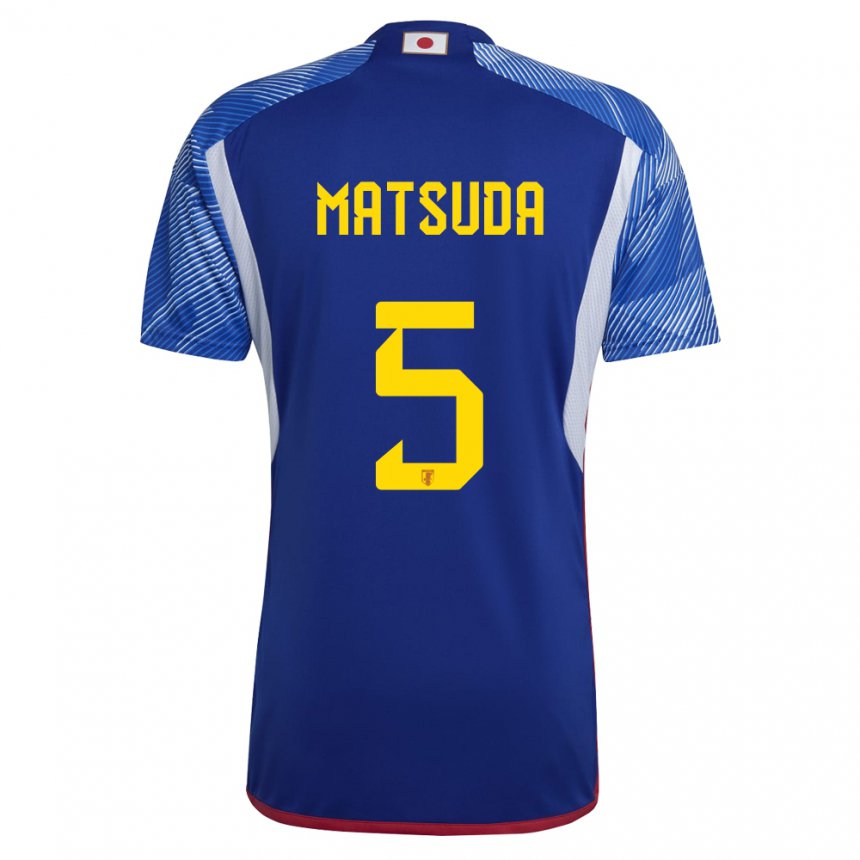 Enfant Maillot Japon Hayate Matsuda #5 Bleu Royal Tenues Domicile 22-24 T-shirt Suisse