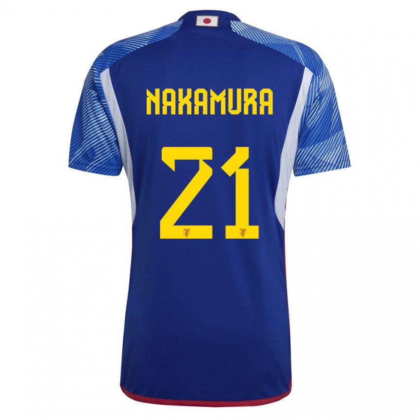 Enfant Maillot Japon Jiro Nakamura #21 Bleu Royal Tenues Domicile 22-24 T-shirt Suisse