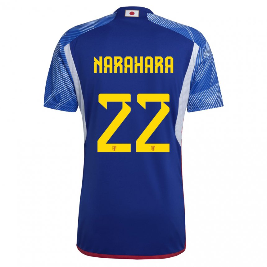 Enfant Maillot Japon Yoshiki Narahara #22 Bleu Royal Tenues Domicile 22-24 T-shirt Suisse