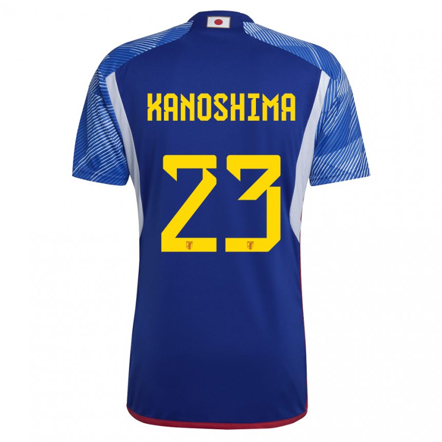 Kinder Japanische Yu Kanoshima #23 Königsblau Heimtrikot Trikot 22-24 T-shirt Schweiz