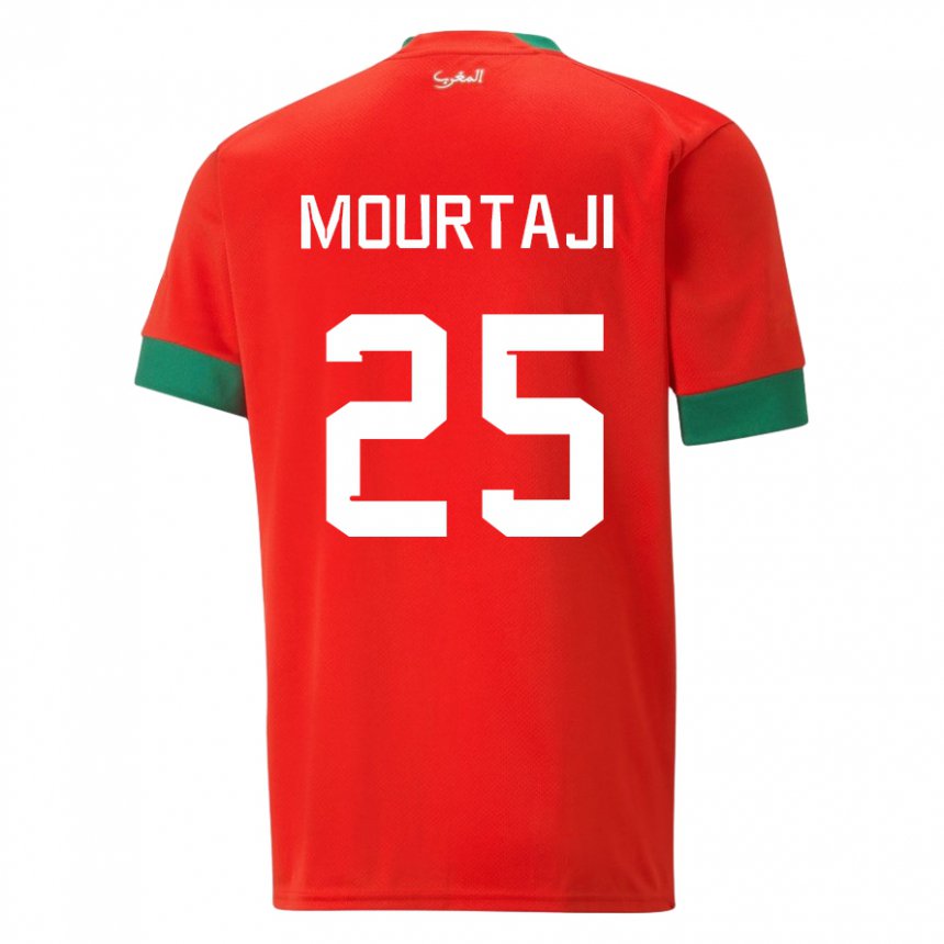 Enfant Maillot Maroc Chaymaa Mourtaji #25 Rouge Tenues Domicile 22-24 T-shirt Suisse