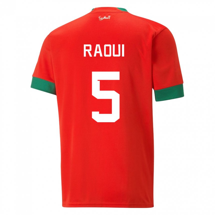 Kinder Marokkanische Oussama Raoui #5 Rot Heimtrikot Trikot 22-24 T-shirt Schweiz