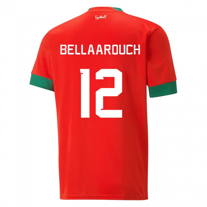 Kinder Marokkanische Alaa Bellaarouch #12 Rot Heimtrikot Trikot 22-24 T-shirt Schweiz