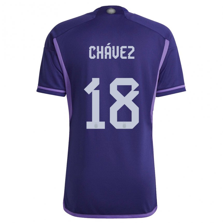 Enfant Maillot Argentine Gabriela Chavez #18 Violet Tenues Extérieur 22-24 T-shirt Suisse