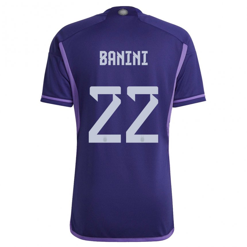Enfant Maillot Argentine Estefania Banini #22 Violet Tenues Extérieur 22-24 T-shirt Suisse
