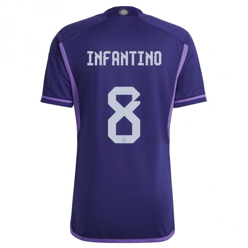 Enfant Maillot Argentine Gino Infantino #8 Violet Tenues Extérieur 22-24 T-shirt Suisse