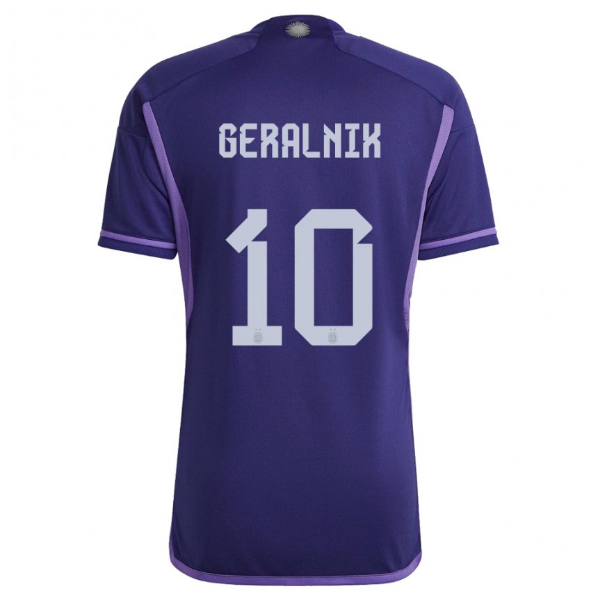 Enfant Maillot Argentine Tiago Geralnik #10 Violet Tenues Extérieur 22-24 T-shirt Suisse
