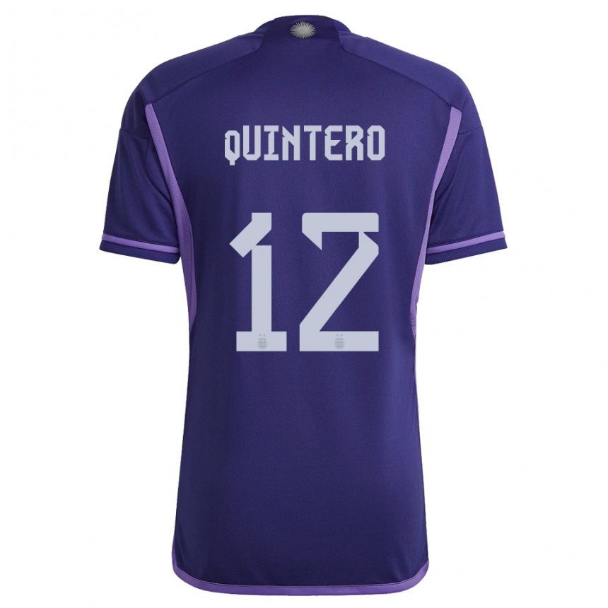 Enfant Maillot Argentine Valentino Quintero #12 Violet Tenues Extérieur 22-24 T-shirt Suisse