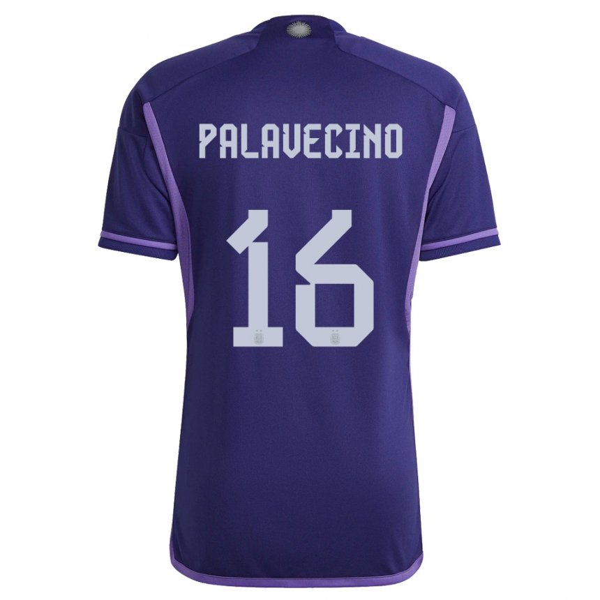 Enfant Maillot Argentine Nicolas Palavecino #16 Violet Tenues Extérieur 22-24 T-shirt Suisse