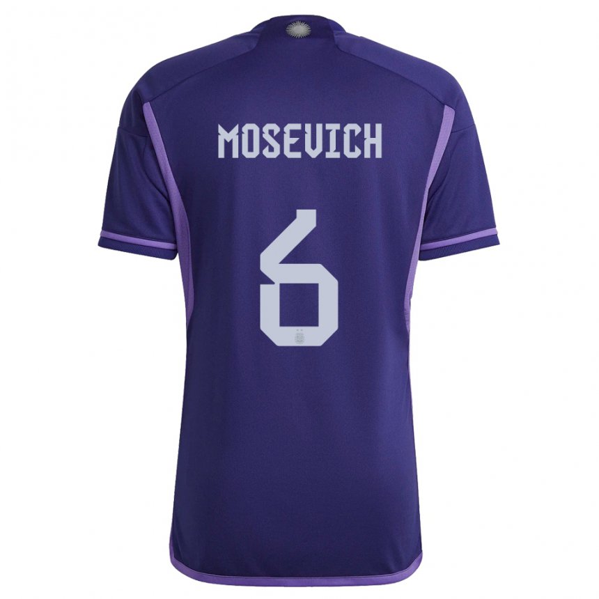 Enfant Maillot Argentine Leonel Mosevich #6 Violet Tenues Extérieur 22-24 T-shirt Suisse