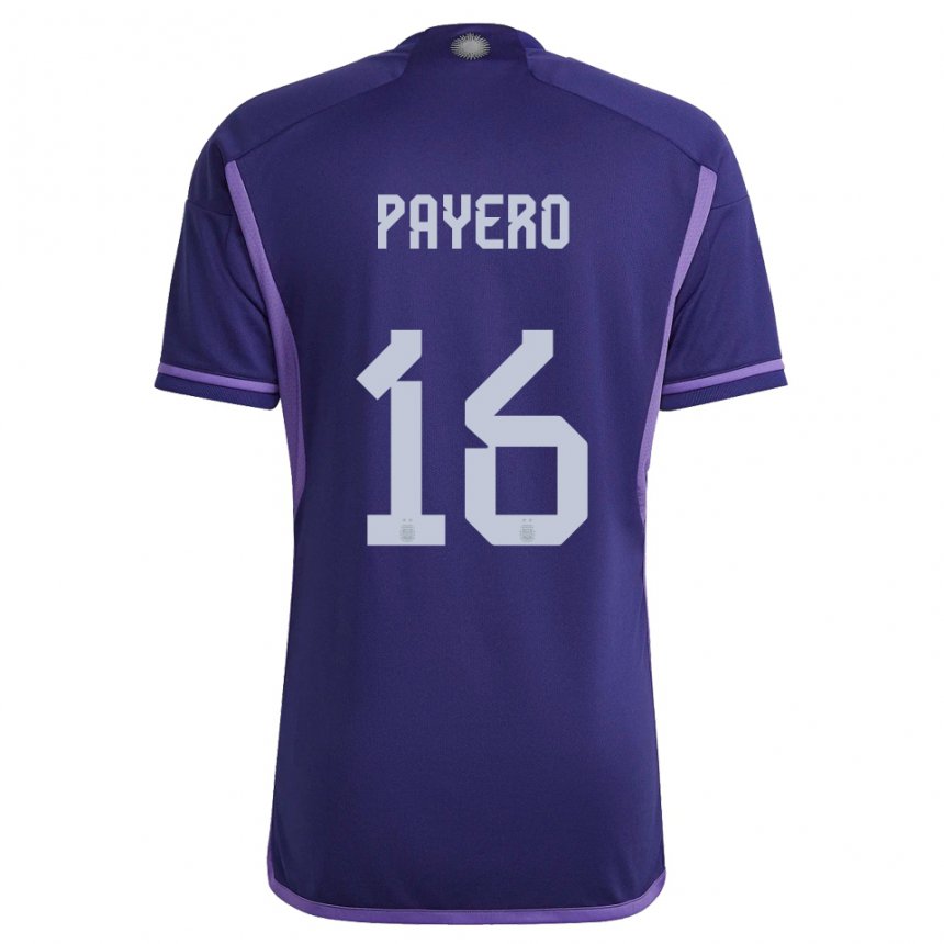 Enfant Maillot Argentine Martin Payero #16 Violet Tenues Extérieur 22-24 T-shirt Suisse