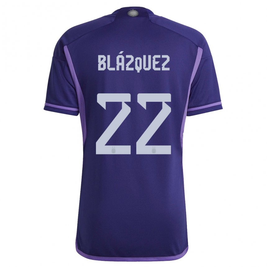 Enfant Maillot Argentine Joaquin Blazquez #22 Violet Tenues Extérieur 22-24 T-shirt Suisse