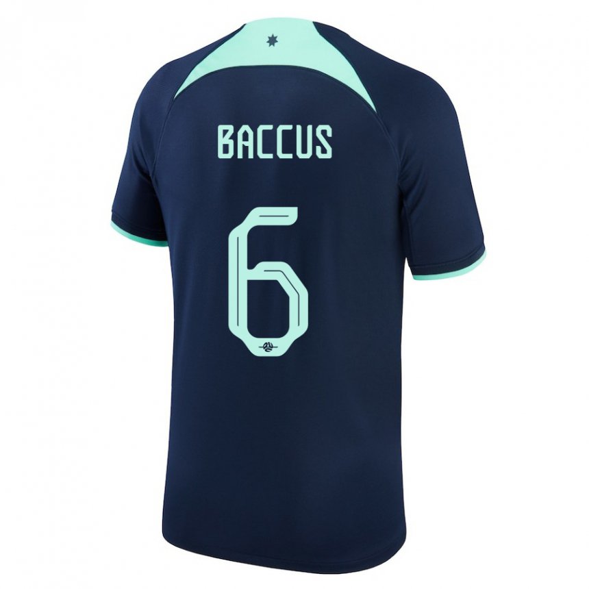 Enfant Maillot Australie Keanu Baccus #6 Bleu Foncé Tenues Extérieur 22-24 T-shirt Suisse