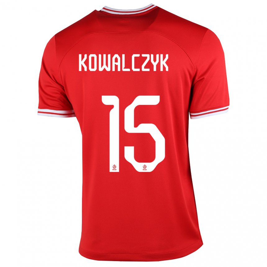 Enfant Maillot Pologne Mateusz Kowalczyk #15 Rouge Tenues Extérieur 22-24 T-shirt Suisse