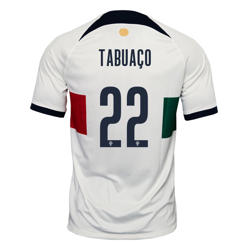 Enfant Maillot Portugal Goncalo Tabuaco #22 Blanc Tenues Extérieur 22-24 T-shirt Suisse