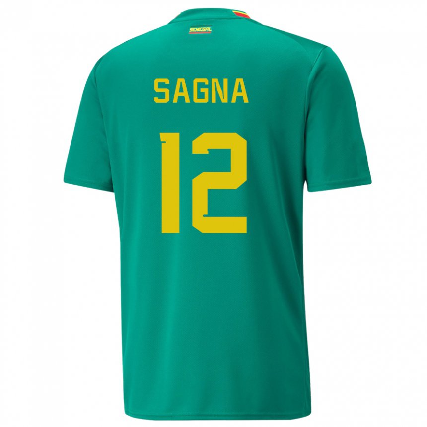 Enfant Maillot Sénégal Safietou Sagna #12 Vert Tenues Extérieur 22-24 T-shirt Suisse