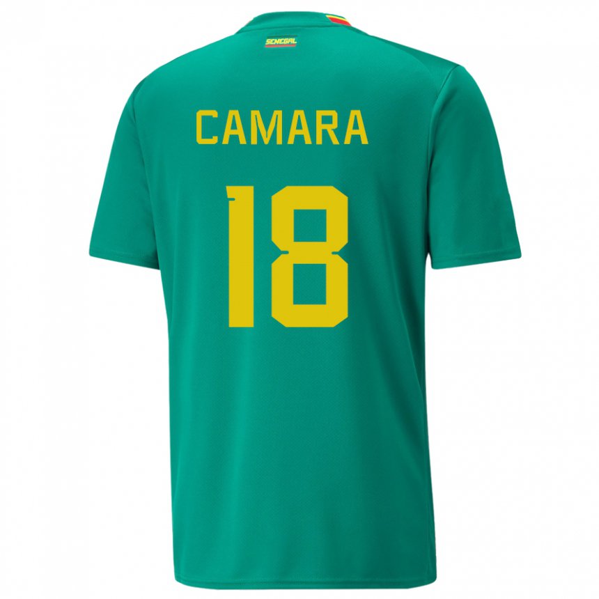 Kinder Senegalesische Meta Camara #18 Grün Auswärtstrikot Trikot 22-24 T-shirt Schweiz