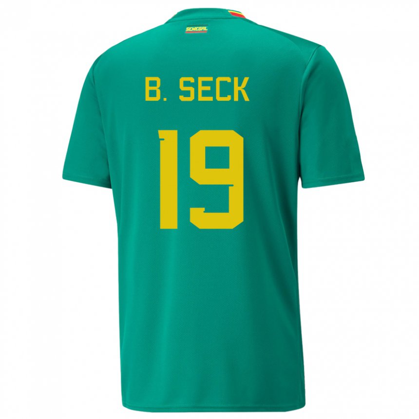 Enfant Maillot Sénégal Bineta Korkel Seck #19 Vert Tenues Extérieur 22-24 T-shirt Suisse