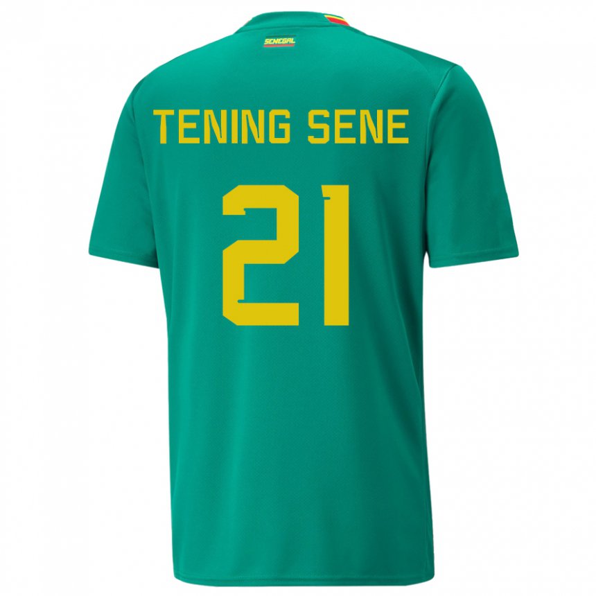 Enfant Maillot Sénégal Tening Sene #21 Vert Tenues Extérieur 22-24 T-shirt Suisse