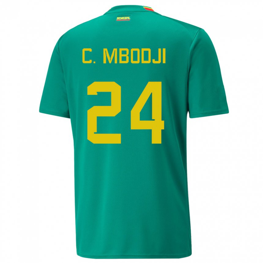 Enfant Maillot Sénégal Coumba Sylla Mbodji #24 Vert Tenues Extérieur 22-24 T-shirt Suisse