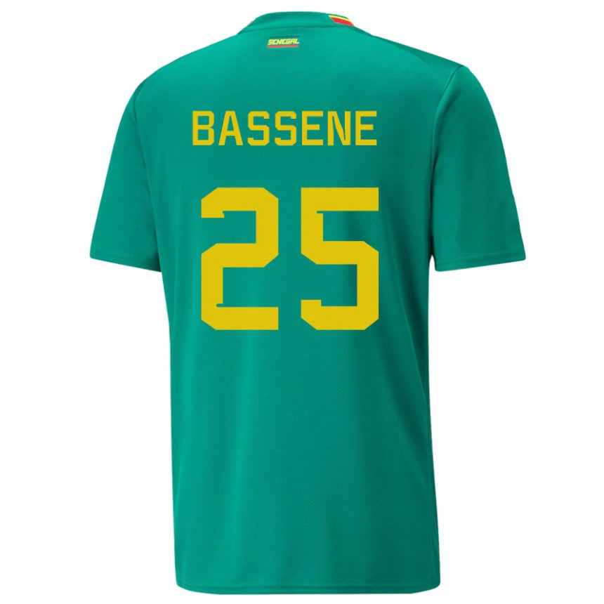 Enfant Maillot Sénégal Pascaline Bassene #25 Vert Tenues Extérieur 22-24 T-shirt Suisse