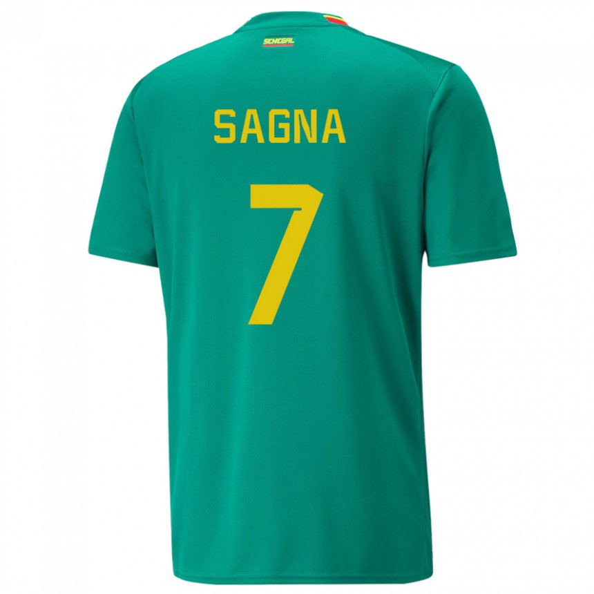 Enfant Maillot Sénégal Amadou Sagna #7 Vert Tenues Extérieur 22-24 T-shirt Suisse
