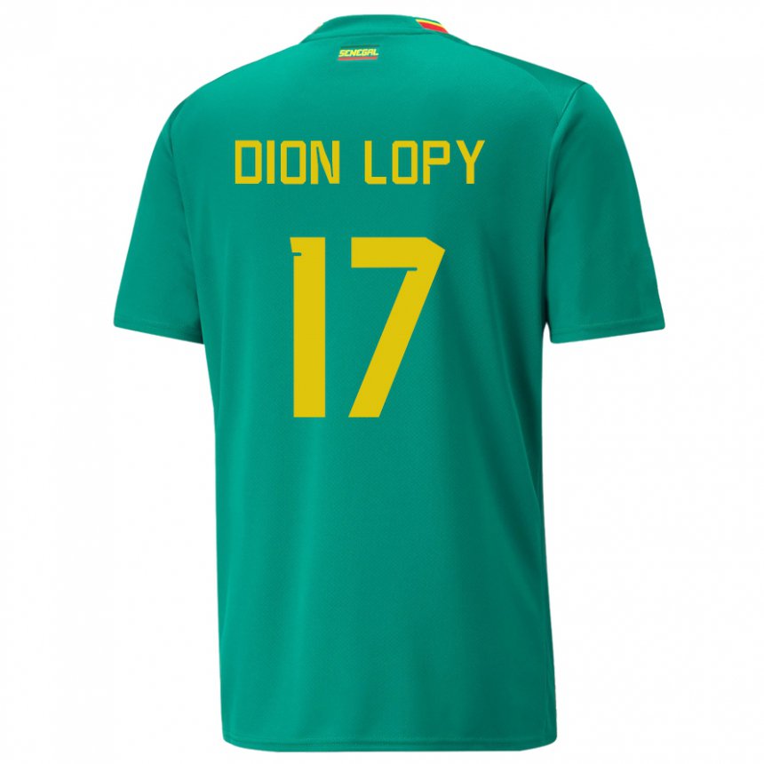 Enfant Maillot Sénégal Dion Lopy #17 Vert Tenues Extérieur 22-24 T-shirt Suisse