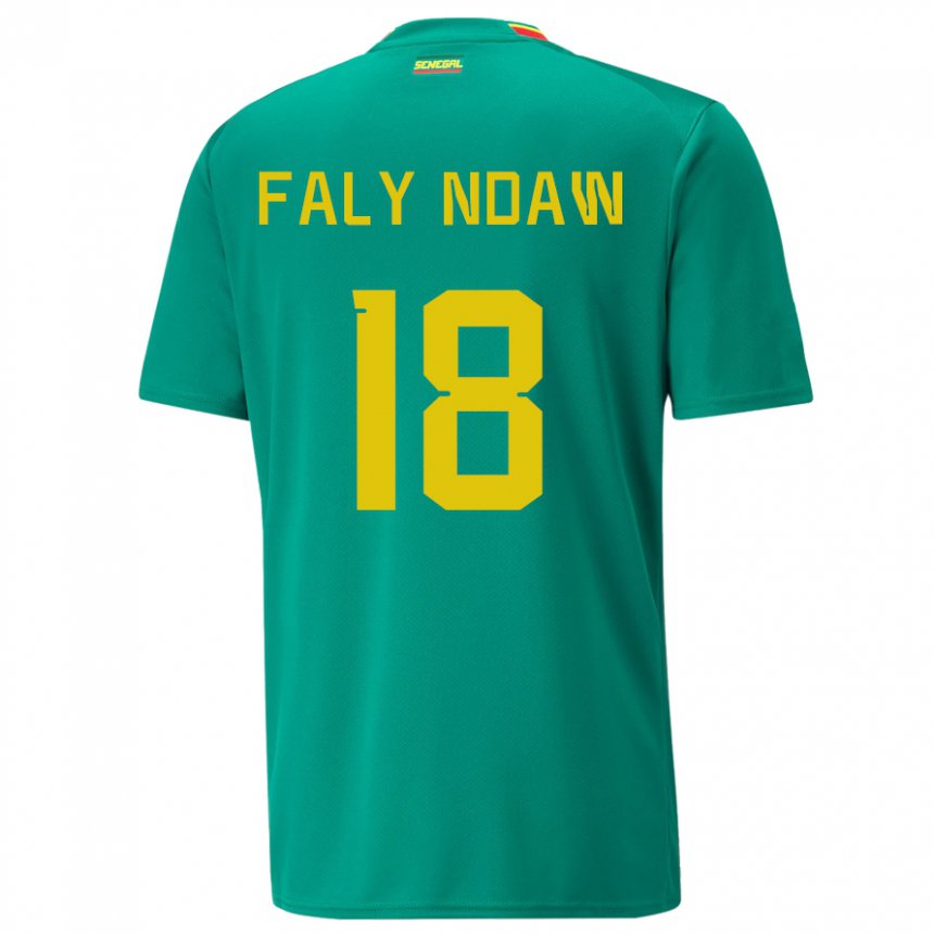 Enfant Maillot Sénégal Faly Ndaw #18 Vert Tenues Extérieur 22-24 T-shirt Suisse