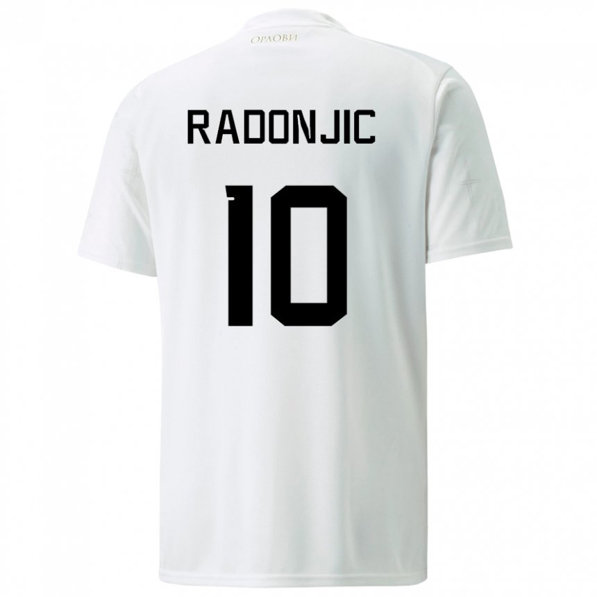 Enfant Maillot Serbie Mateja Radonjic #10 Blanc Tenues Extérieur 22-24 T-shirt Suisse