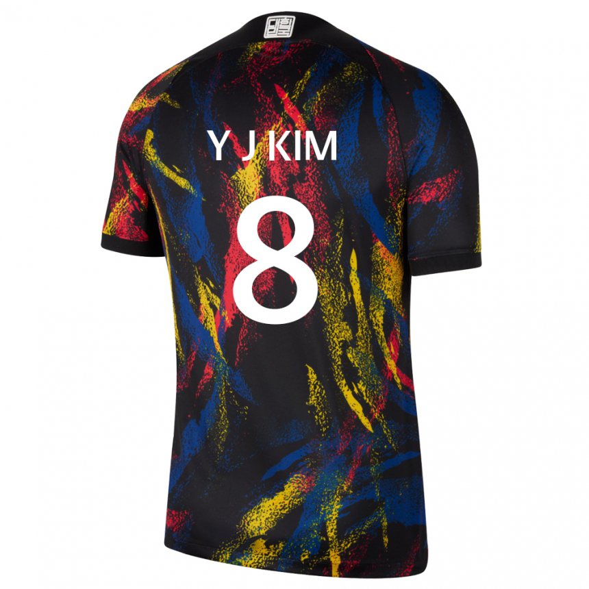Enfant Maillot Corée Du Sud Kim Yun Ji #8 Multicolore Tenues Extérieur 22-24 T-shirt Suisse