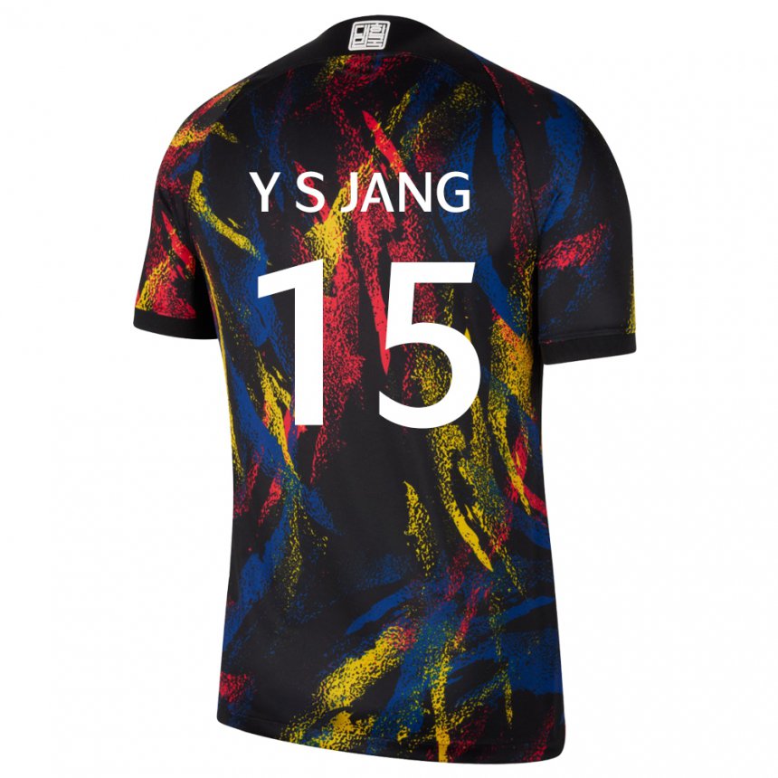 Kinder Südkoreanische Jang Yun Sik #15 Mehrfarbig Auswärtstrikot Trikot 22-24 T-shirt Schweiz