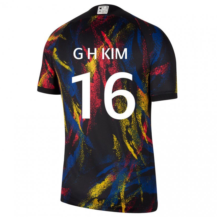 Enfant Maillot Corée Du Sud Kim Gyeong Hwan #16 Multicolore Tenues Extérieur 22-24 T-shirt Suisse