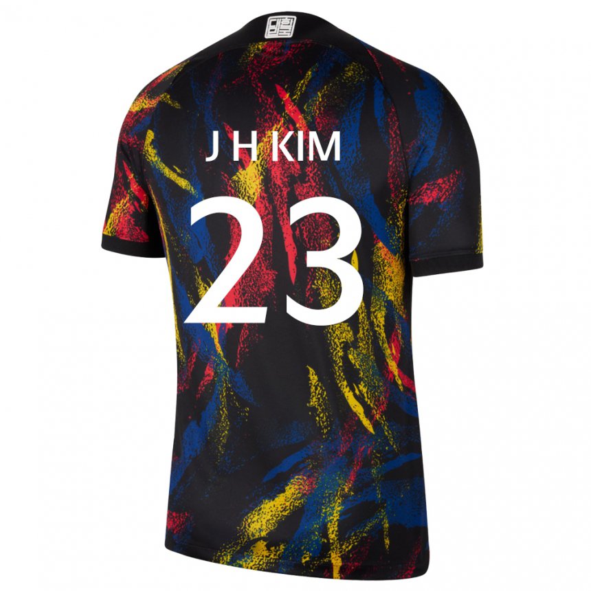 Enfant Maillot Corée Du Sud Kim Jung Hoon #23 Multicolore Tenues Extérieur 22-24 T-shirt Suisse
