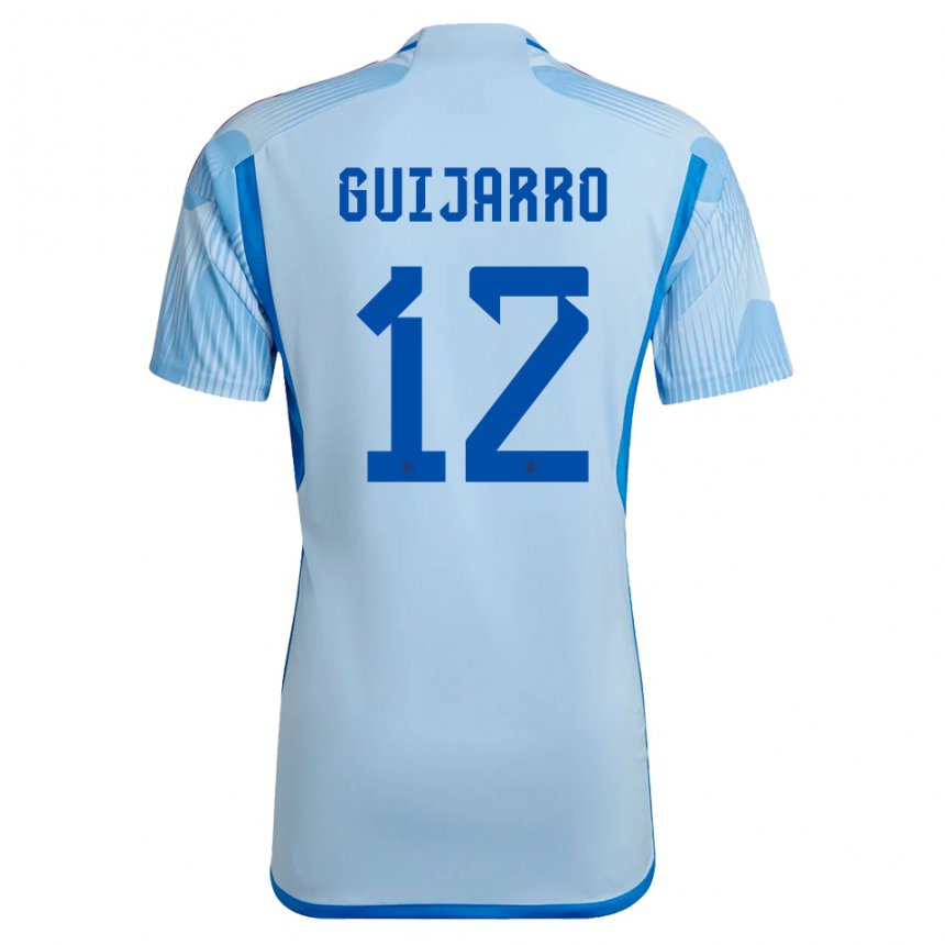 Enfant Maillot Espagne Patricia Guijarro #12 Bleu Ciel Tenues Extérieur 22-24 T-shirt Suisse