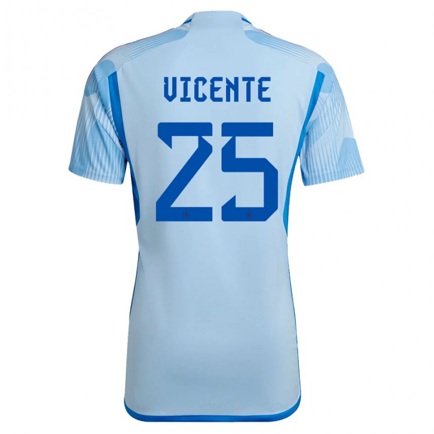 Enfant Maillot Espagne Ainhoa Vicente #25 Bleu Ciel Tenues Extérieur 22-24 T-shirt Suisse