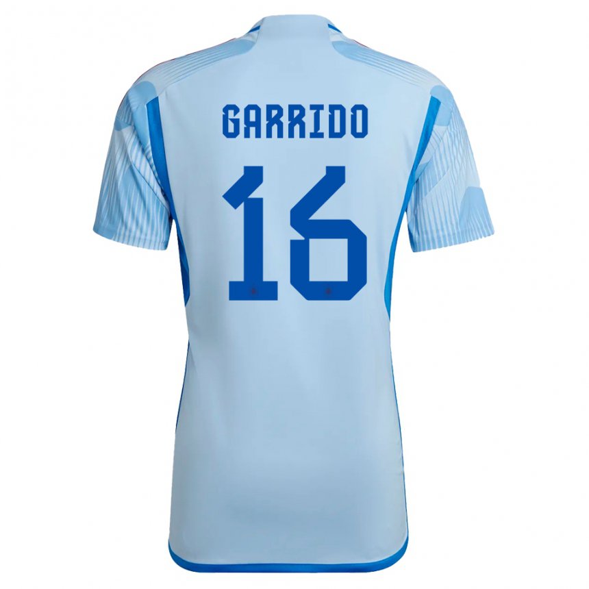 Enfant Maillot Espagne Aleix Garrido #16 Bleu Ciel Tenues Extérieur 22-24 T-shirt Suisse