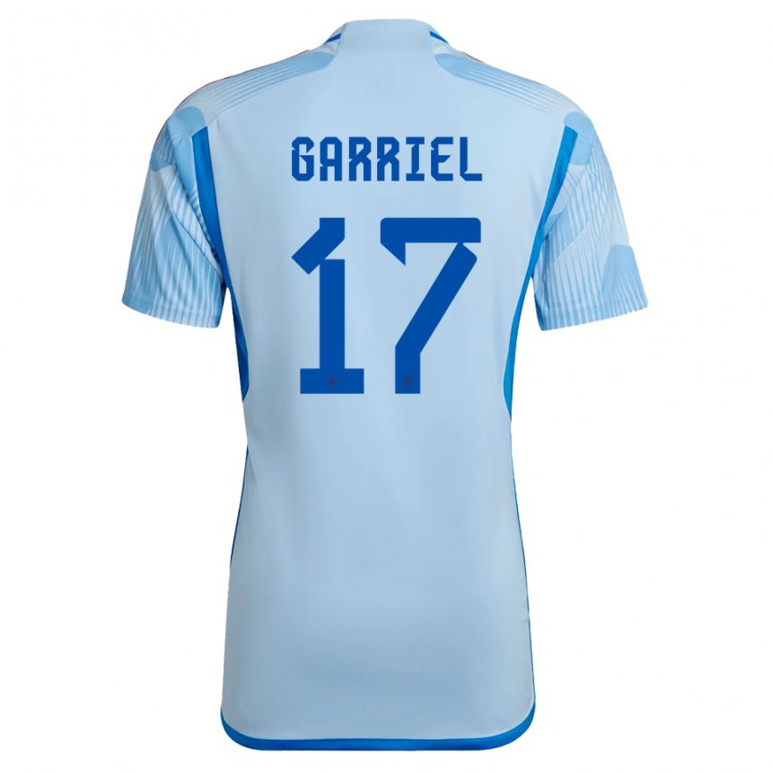 Enfant Maillot Espagne Ivan Garriel #17 Bleu Ciel Tenues Extérieur 22-24 T-shirt Suisse
