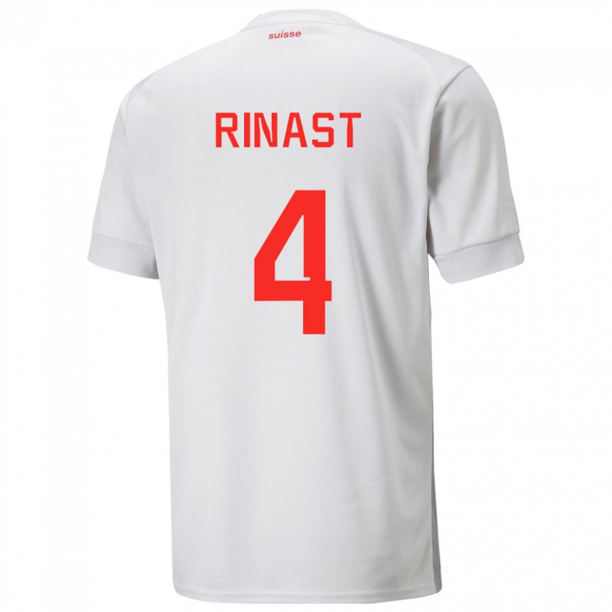 Enfant Maillot Suisse Rachel Rinast #4 Blanc Tenues Extérieur 22-24 T-shirt Suisse