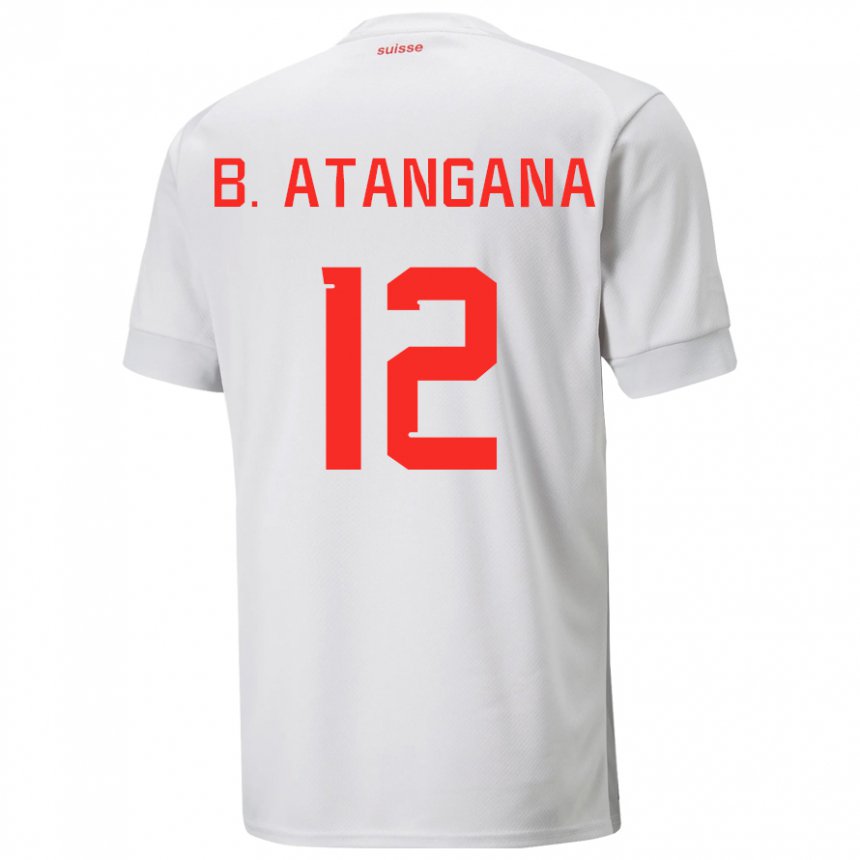 Enfant Maillot Suisse Brian Ernest Atangana #12 Blanc Tenues Extérieur 22-24 T-shirt Suisse