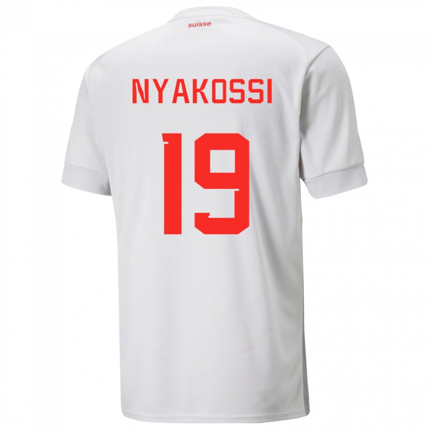Enfant Maillot Suisse Roggerio Nyakossi #19 Blanc Tenues Extérieur 22-24 T-shirt Suisse