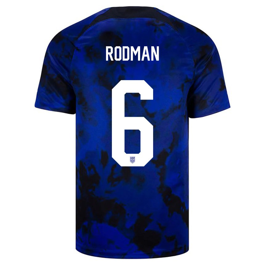 Enfant Maillot États-unis Trinity Rodman #6 Bleu Royal Tenues Extérieur 22-24 T-shirt Suisse