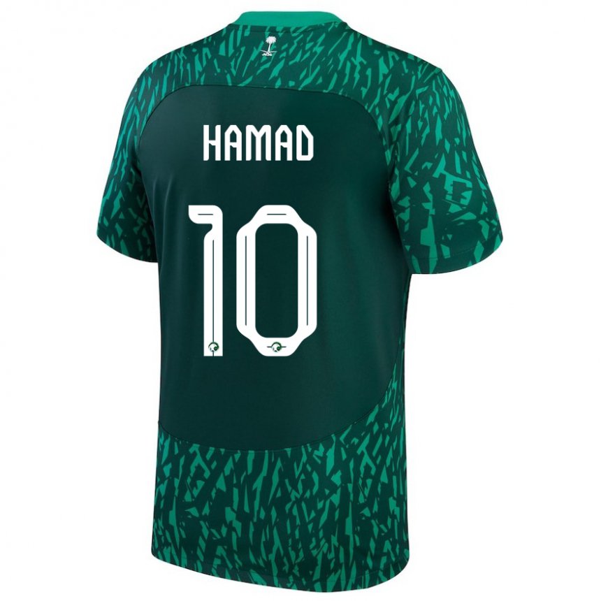 Enfant Maillot Arabie Saoudite Sarah Hamad #10 Vert Foncé Tenues Extérieur 22-24 T-shirt Suisse