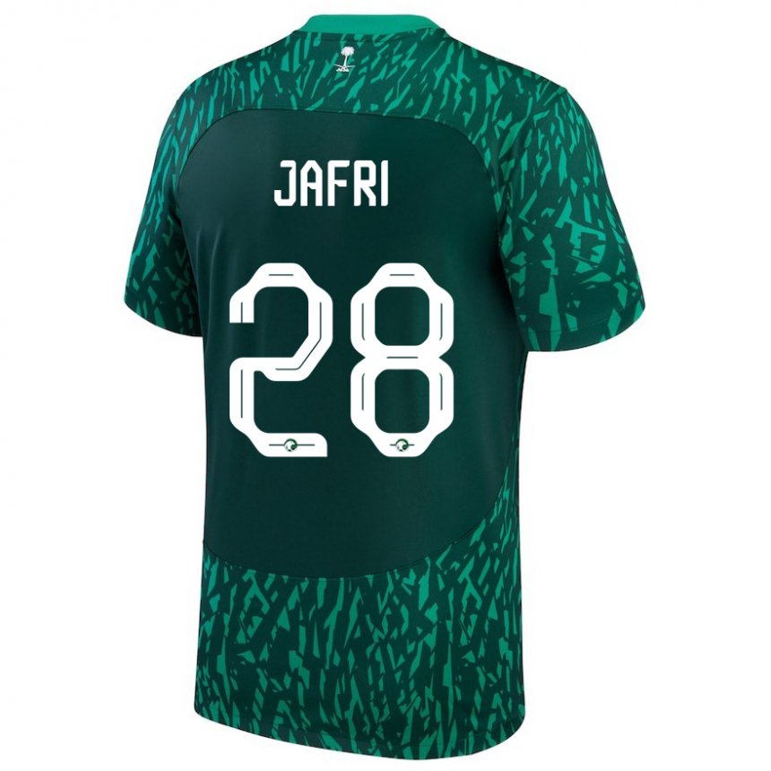 Enfant Maillot Arabie Saoudite Farah Jafri #28 Vert Foncé Tenues Extérieur 22-24 T-shirt Suisse