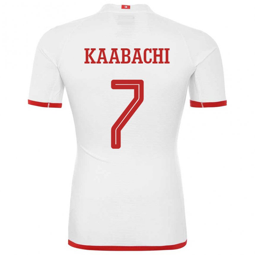 Enfant Maillot Tunisie Ella Kaabachi #7 Blanc Tenues Extérieur 22-24 T-shirt Suisse