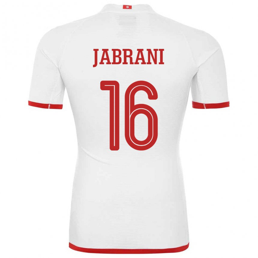 Enfant Maillot Tunisie Soulaima Jabrani #16 Blanc Tenues Extérieur 22-24 T-shirt Suisse