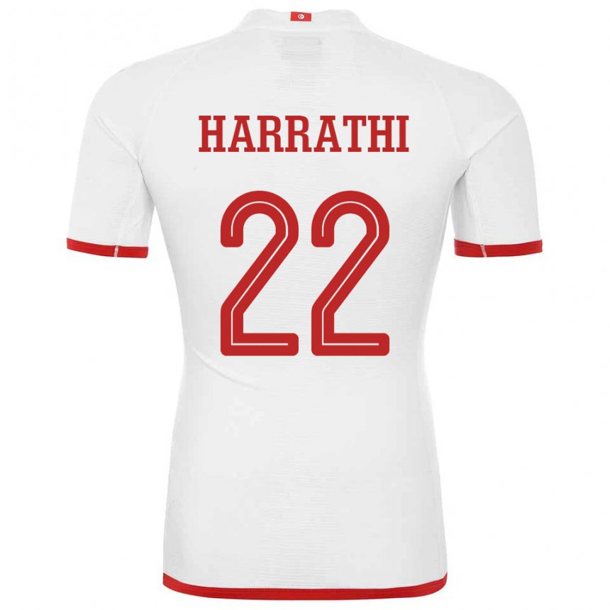 Kinder Tunesische Najla Harrathi #22 Weiß Auswärtstrikot Trikot 22-24 T-shirt Schweiz