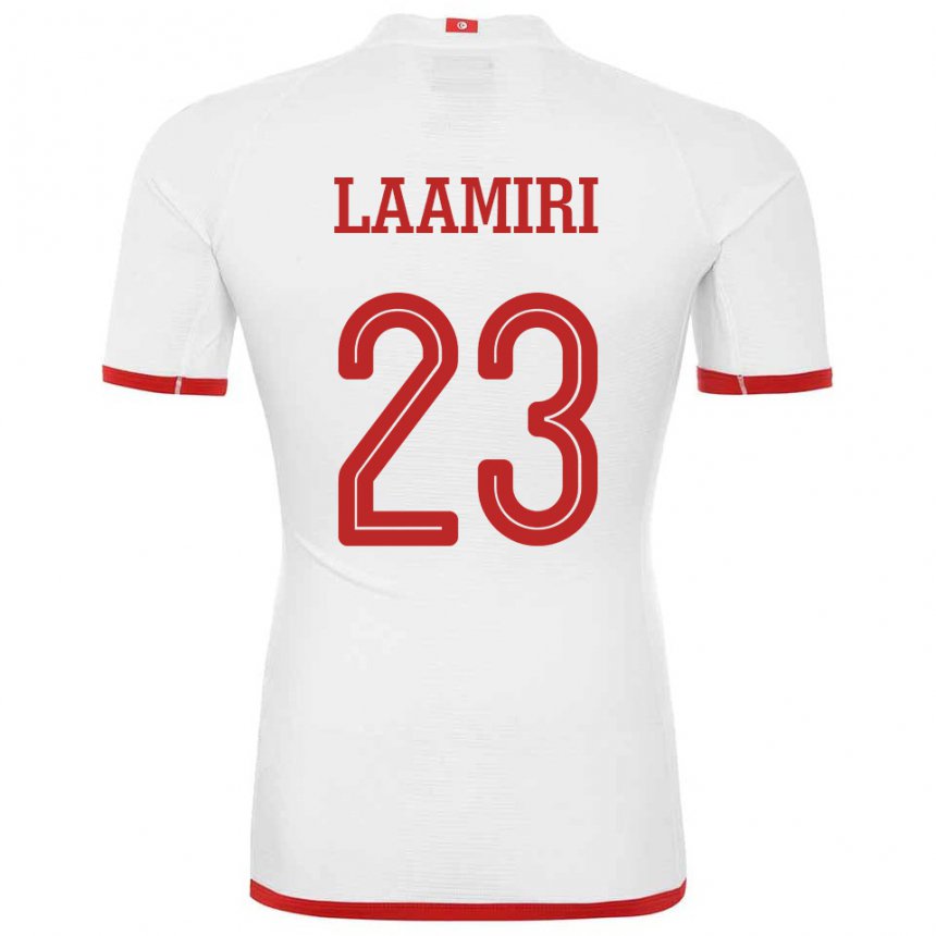 Enfant Maillot Tunisie Soumaya Laamiri #23 Blanc Tenues Extérieur 22-24 T-shirt Suisse