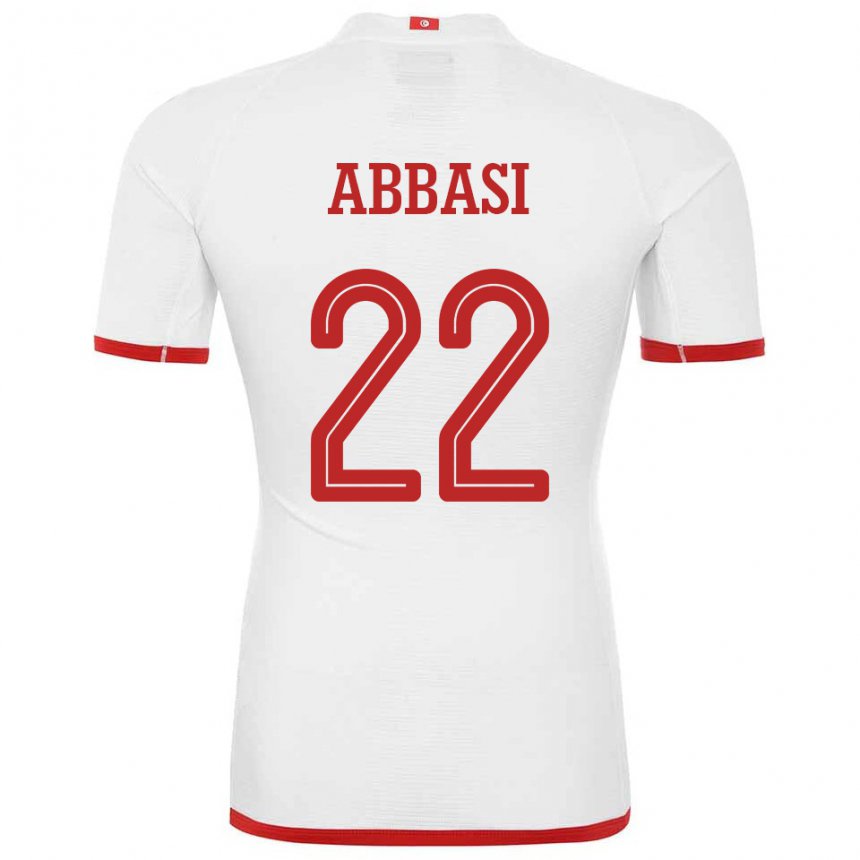 Kinder Tunesische Bechir Abbasi #22 Weiß Auswärtstrikot Trikot 22-24 T-shirt Schweiz