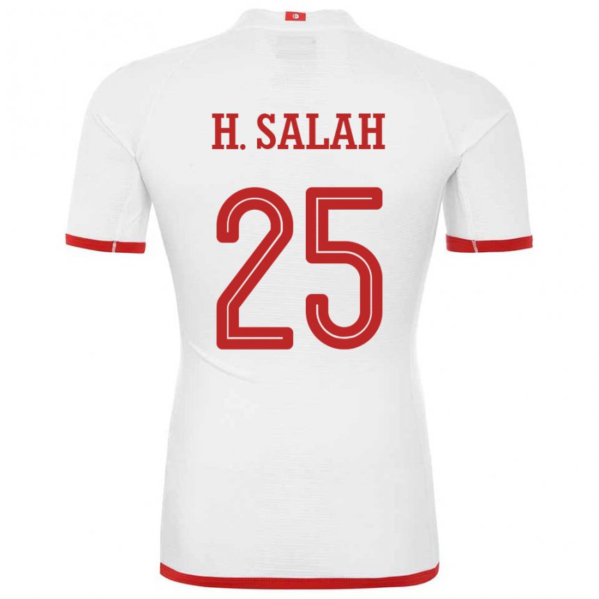 Kinder Tunesische Heni Ben Salah #25 Weiß Auswärtstrikot Trikot 22-24 T-shirt Schweiz
